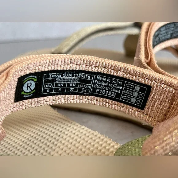NEW Teva Original Universal Sandals 6 Metallic Clay Multi Walking Hiking Outdoor - Picture 6 of 7